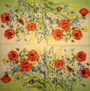 132 Anemonen, Mohn - 3-lagig (gelb) - Ihr